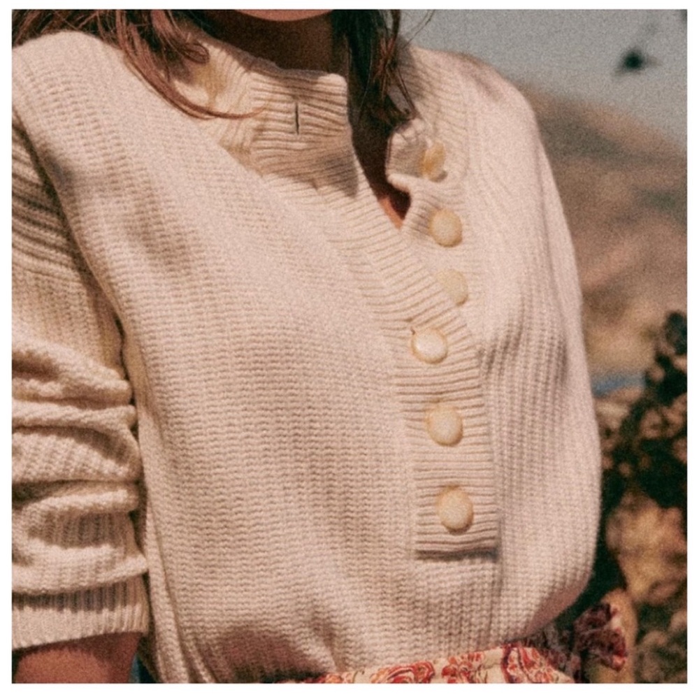 Sézane Lucas Jumper Ecru XS